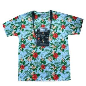 Polaroid Camera Floral Hawaiian Men’s TShirt